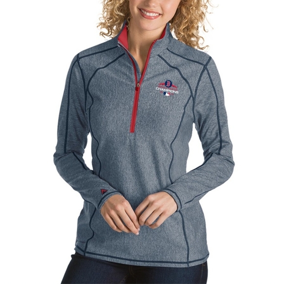 Women's Boston Red Sox Antigua 2018 World Series Champion 1/4-Zip Pullover Small - Picture 7 of 7